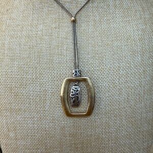 Brighton Sensation Two Tone Pendant Chain Gold and Silver Necklace